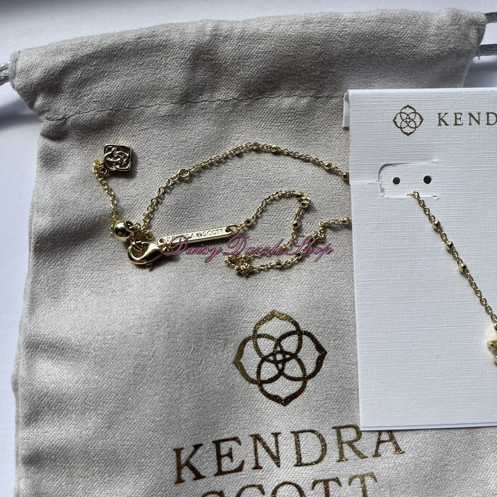 ☀️Kendra Scott Samantha Sun Gold Short Pendant Necklace Yellow Opalscent Resin☀️ - Picture 8 of 9